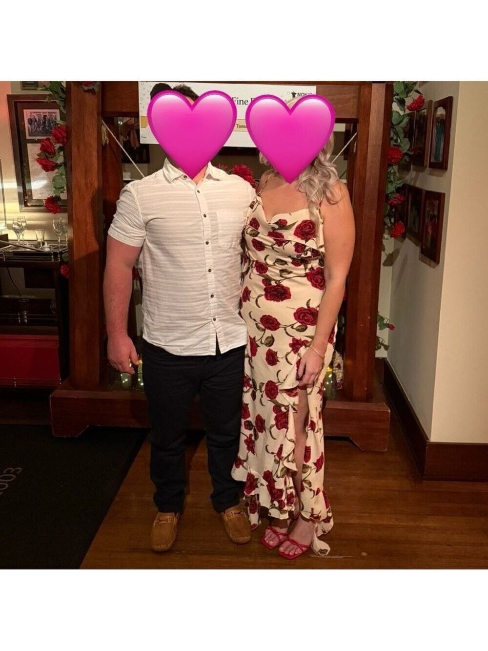 ASOS Cream Maxi Dress with Red Rose Print - Picture 5 of 5